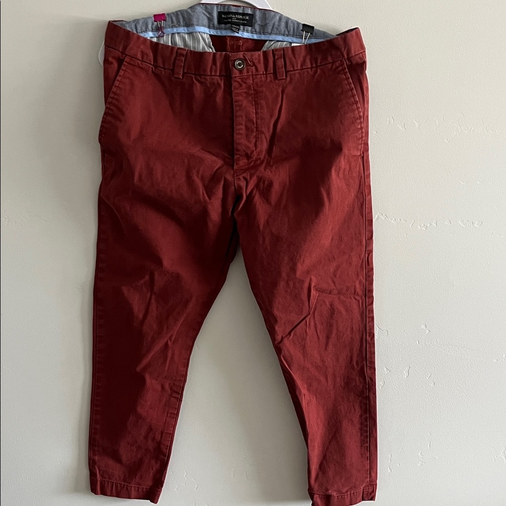 Banana Republic Fulton Skinny Chino 35 x 30 Muir Wood color